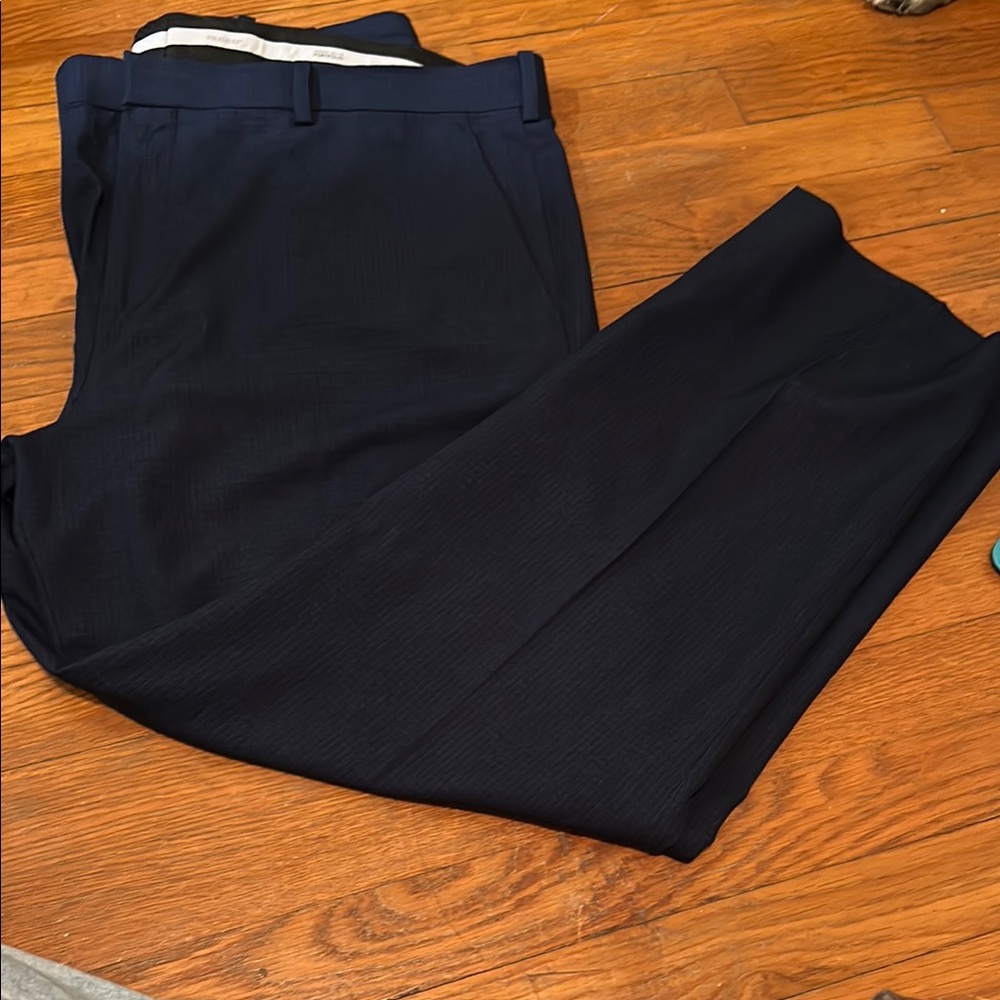 Perry Ellis Blue Dress Pants with Textured Fabric - Picture 3 of 3
